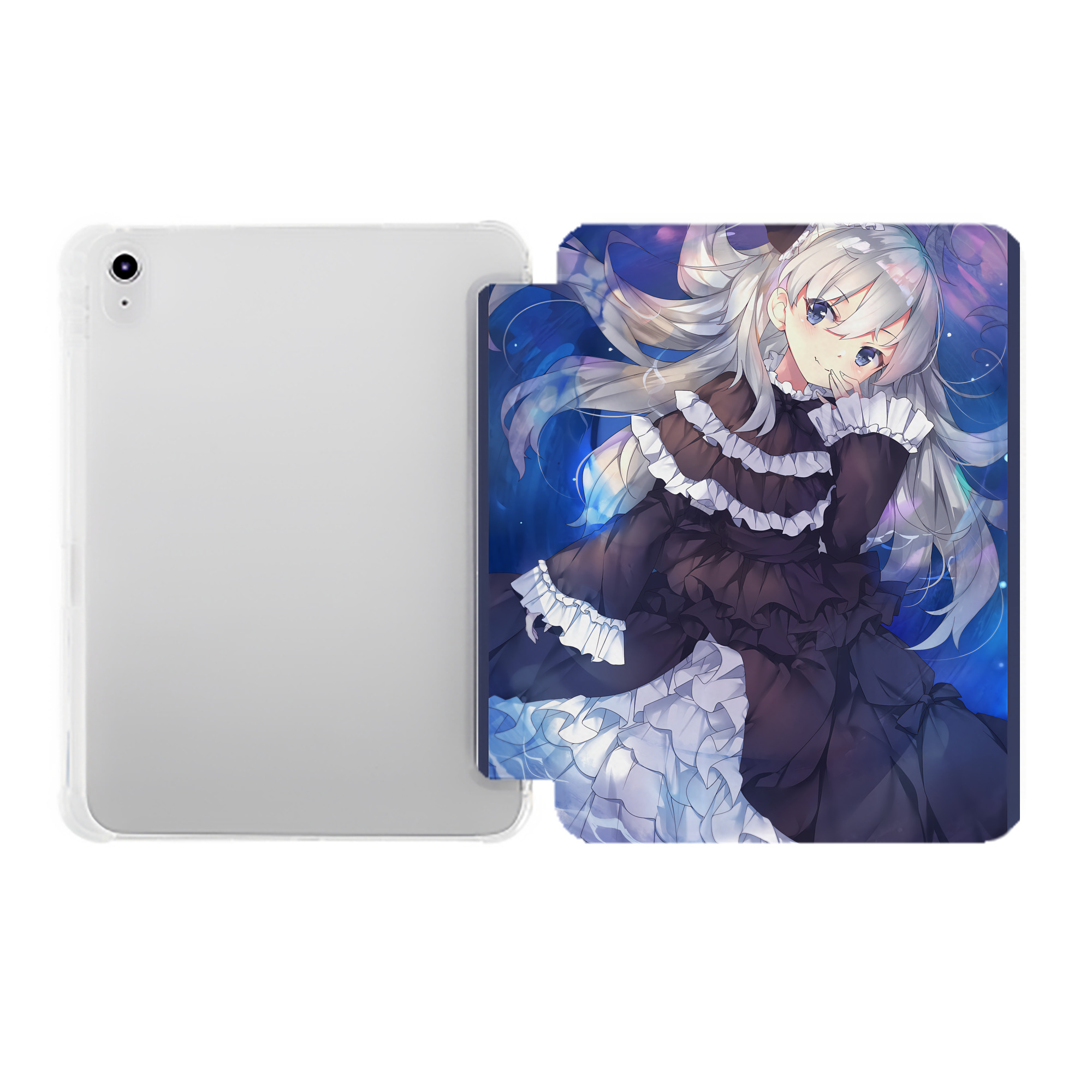 （画像用） 遊☆戯☆王 Yu-Gi-Oh! IPad ケース ペン収納付き 三つ折りスタンド PUレザー×シリコン 対応機種9.5/10.5/10.9インチ